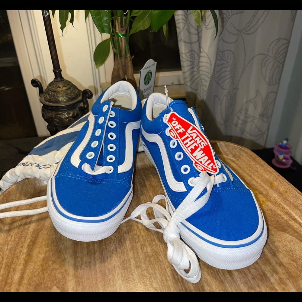 Brand new custom blue vans 7.5